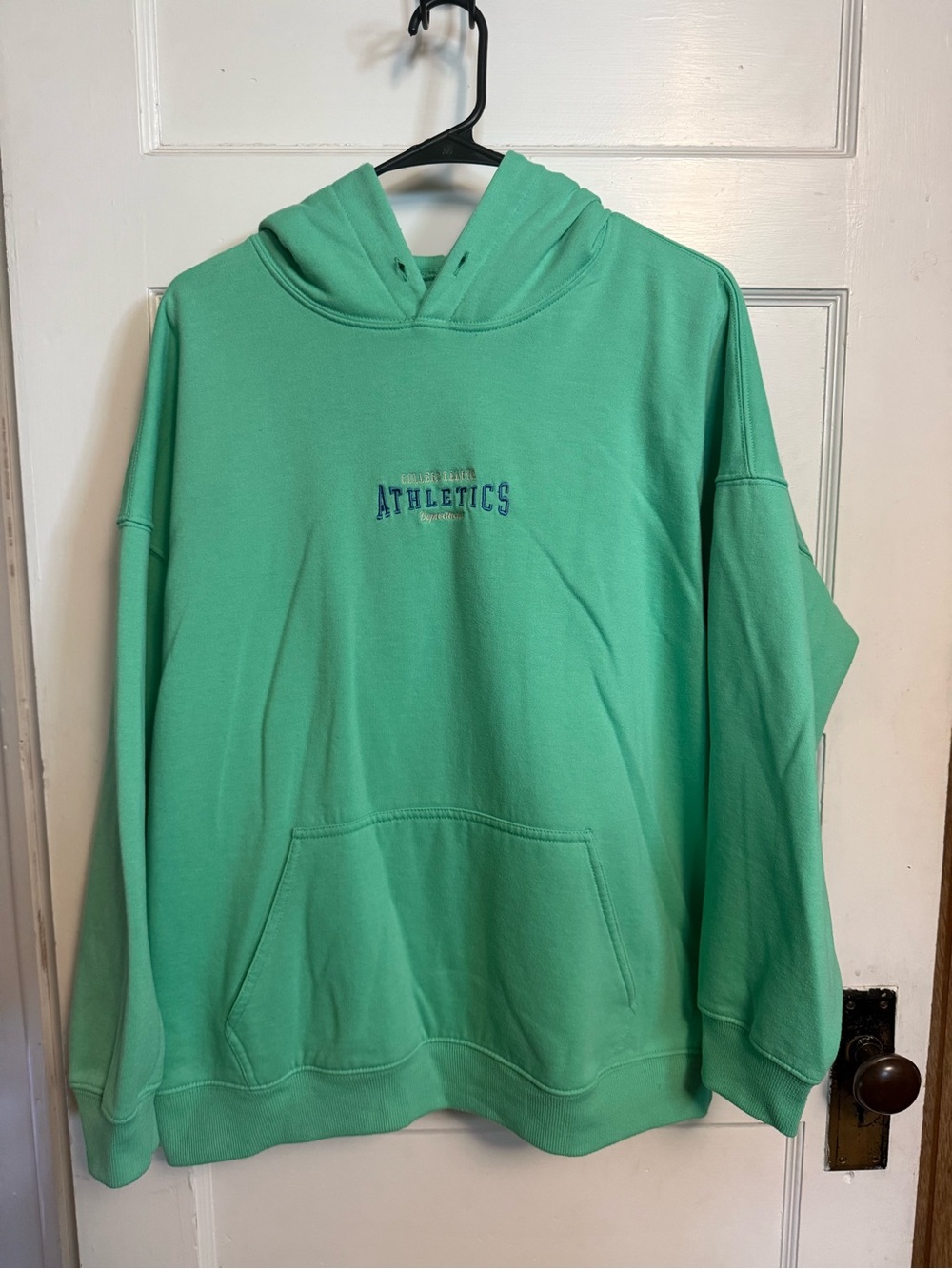 Fitz + Eddi green hoodie with blue ATHLETICS Size OS best for LG